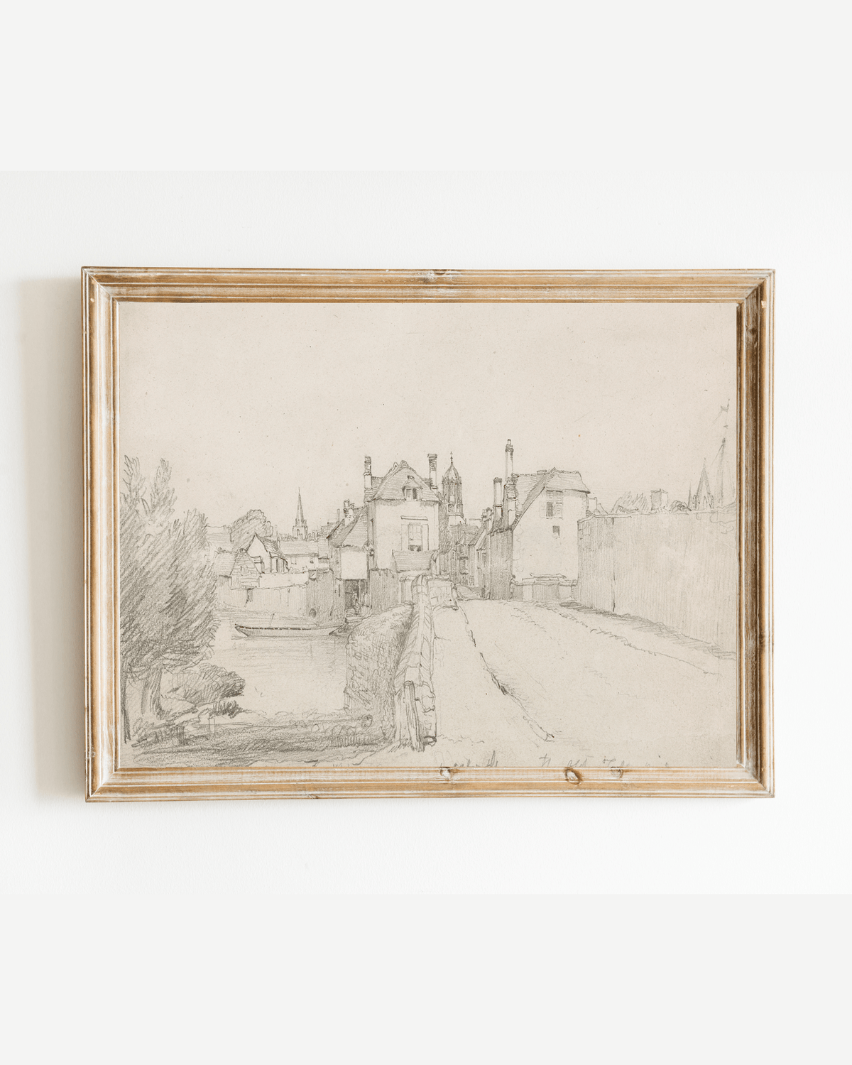 
                  
                    Oxford Bridge Sketch Antique Art Print: 5x7 - Curated Home Decor
                  
                