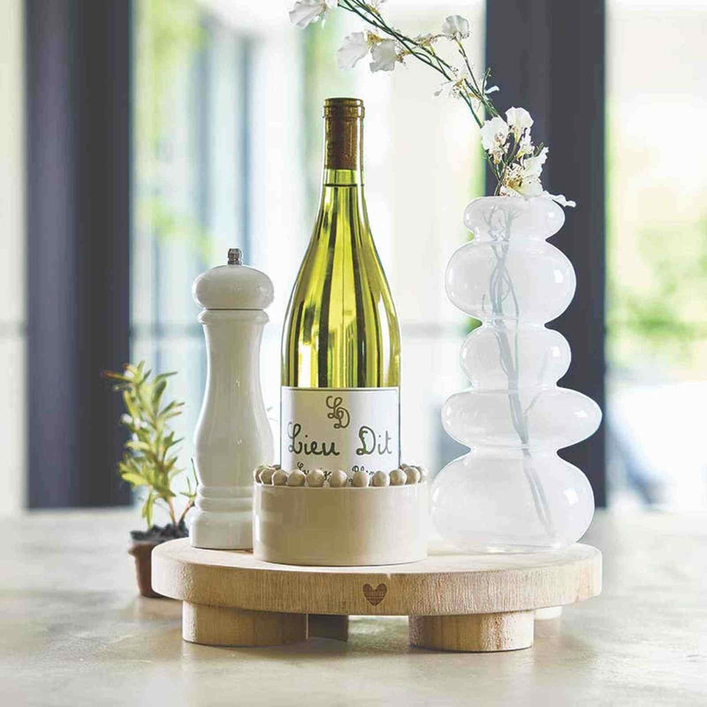 
                  
                    Wood Pepper Mill - White Lacquer - Curated Home Decor
                  
                