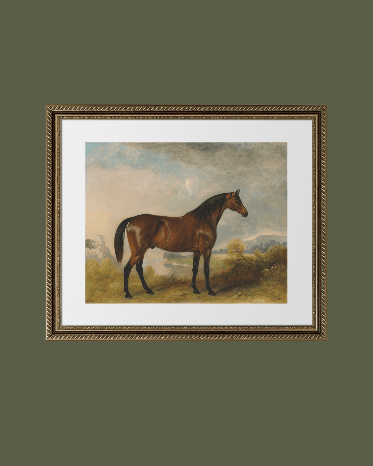 
                  
                    Bay Horse in a Field Antique Art Print: 5x7 - Curated Home Decor
                  
                