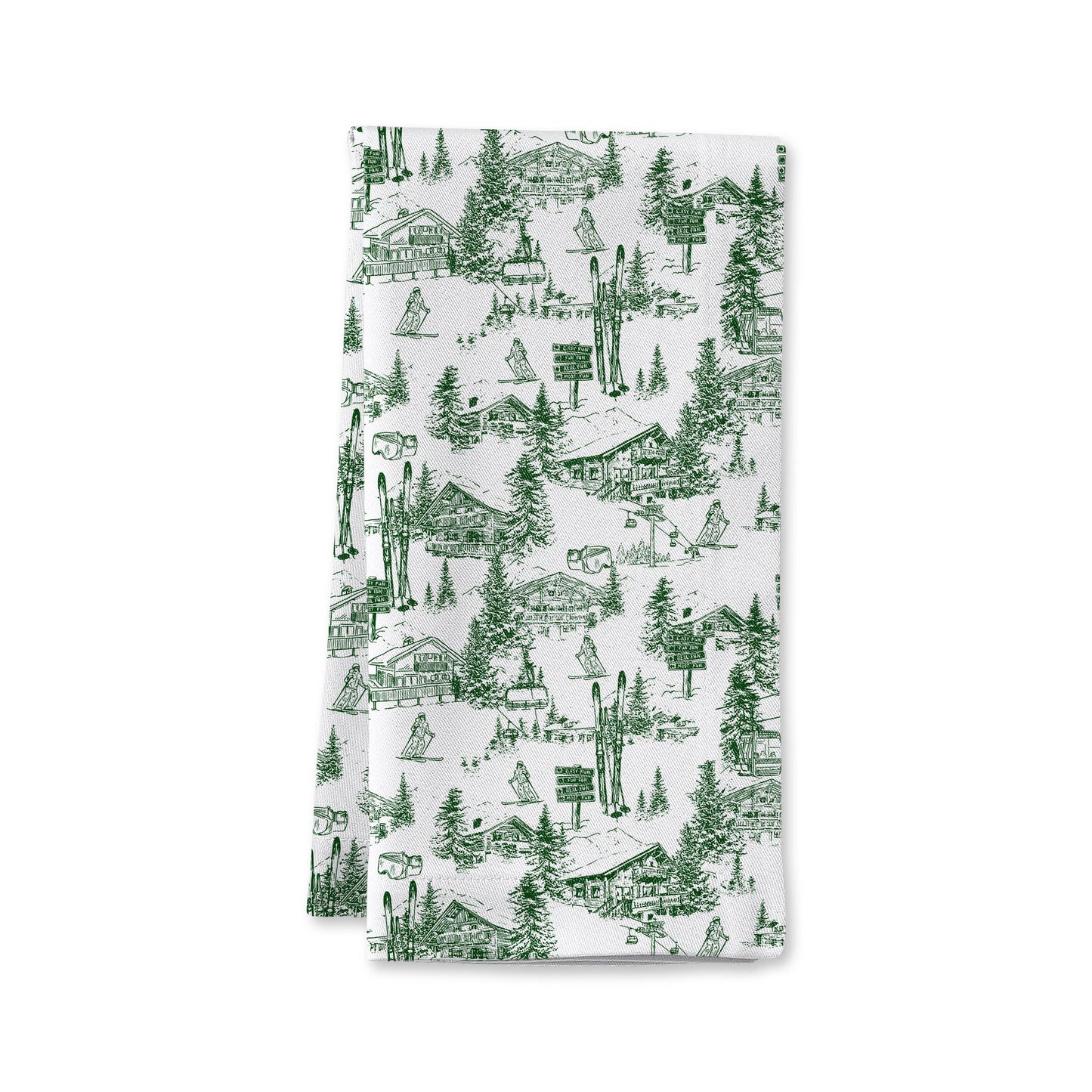 Toss Designs - Dinner Napkin-Ski Toile - Curated Home Decor