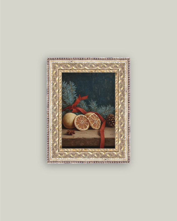 Christmas Oranges Framed Art, 5 × 7