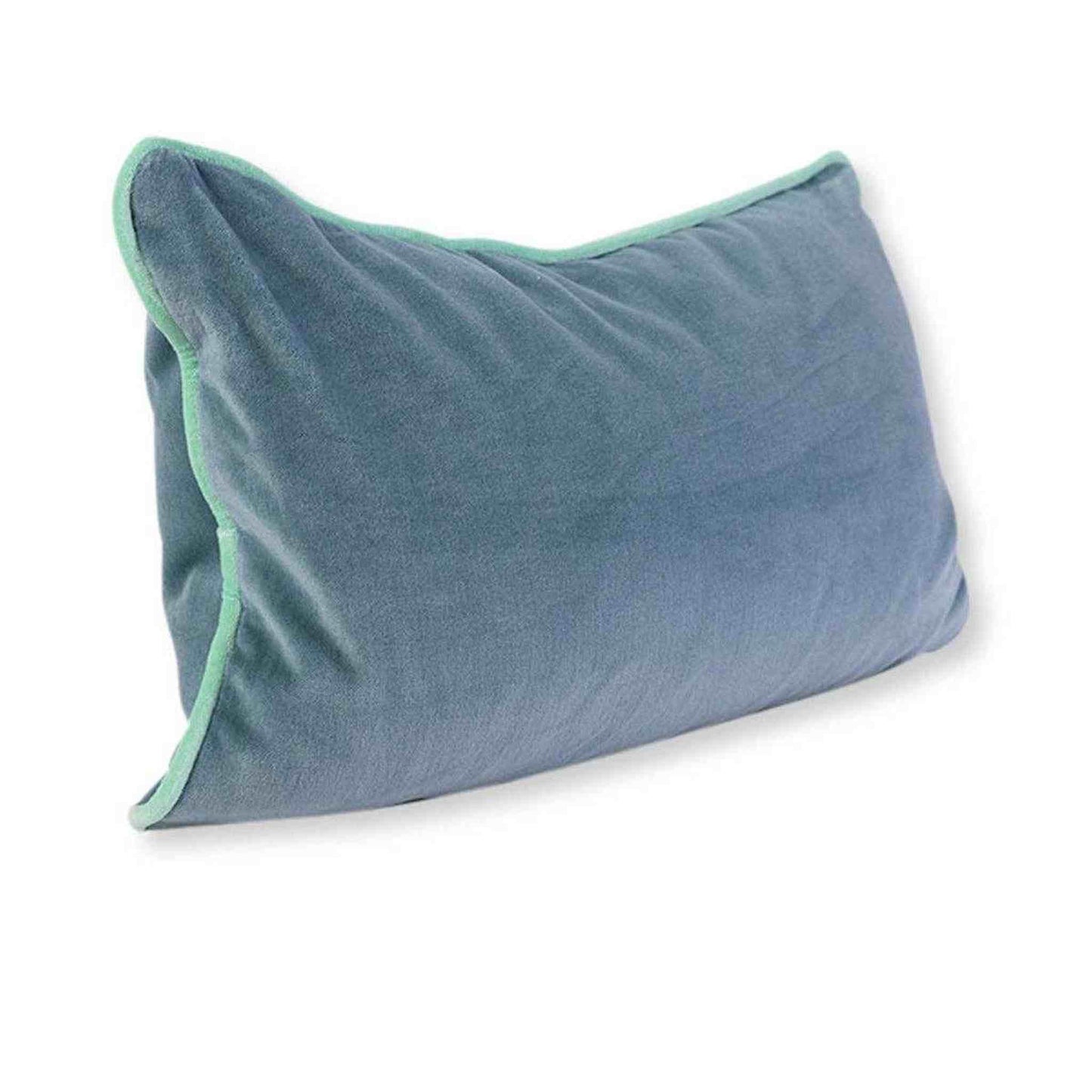 
                  
                    Charliss Velvet Lumbar Pillow - Aqua + Mint - Curated Home Decor
                  
                