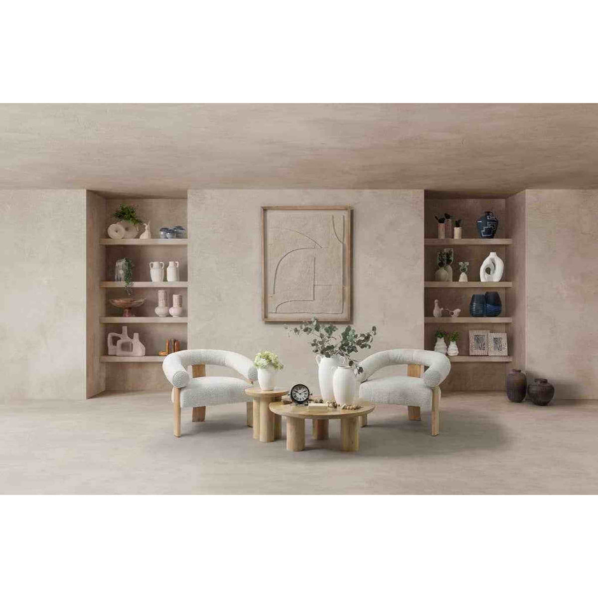 
                  
                    18 In. Natural Wood Scandinavian Farmhouse Side Table - Curated Home Decor
                  
                