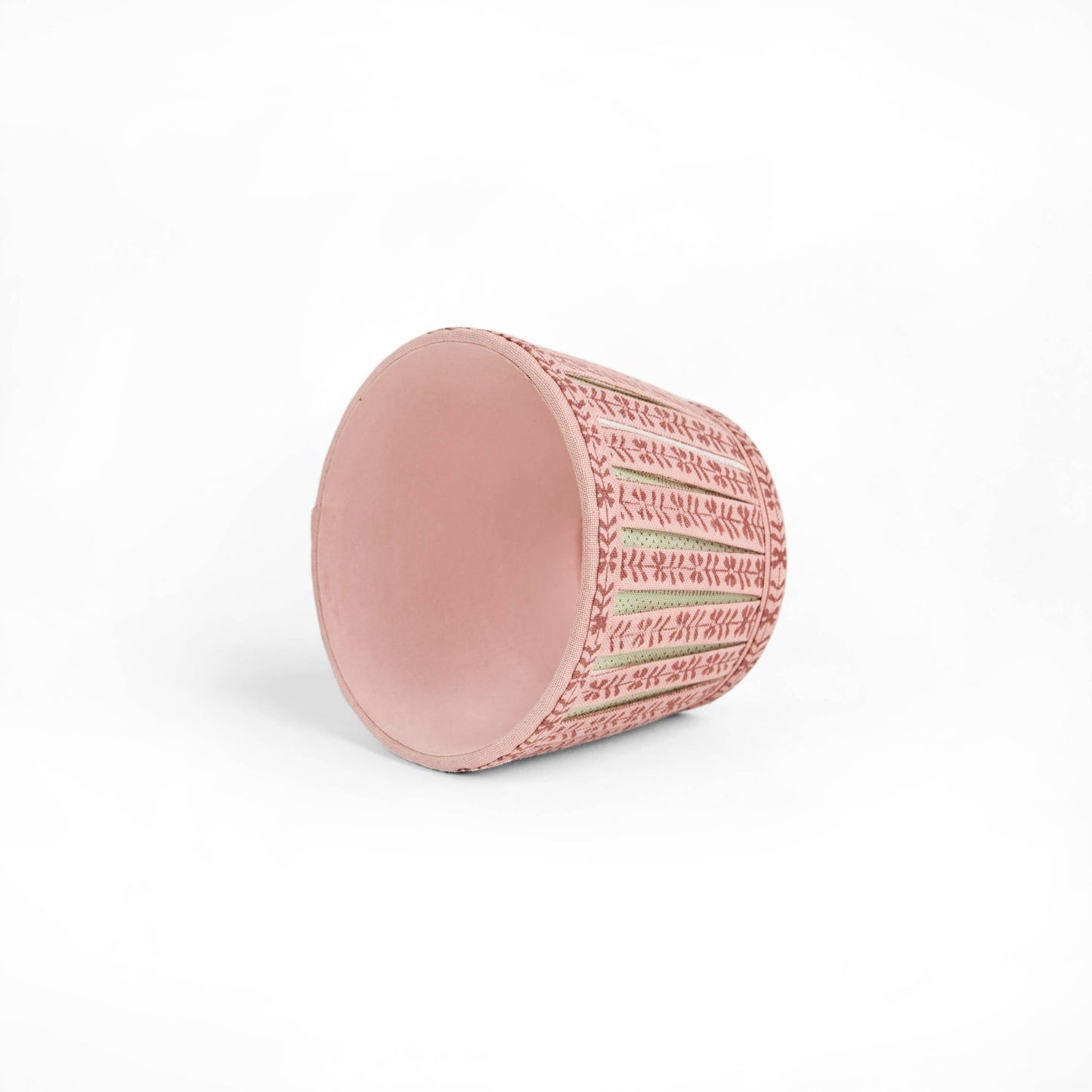 
                  
                    Block Printed Lampshade Cover - Mint Rose Rhea - Curated Home Decor
                  
                