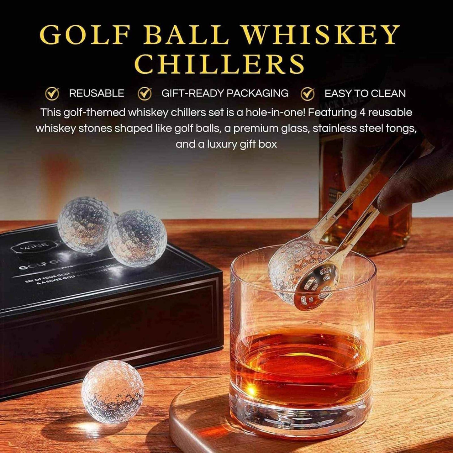 
                  
                    Golf Ball Whiskey Coolers - Pack of 5 Gift Set - Curated Home Decor
                  
                