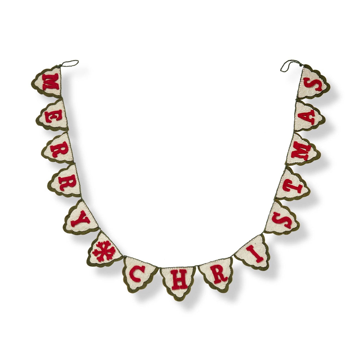 Merry Christmas Wool Felt Garland - Curated Home Decor
