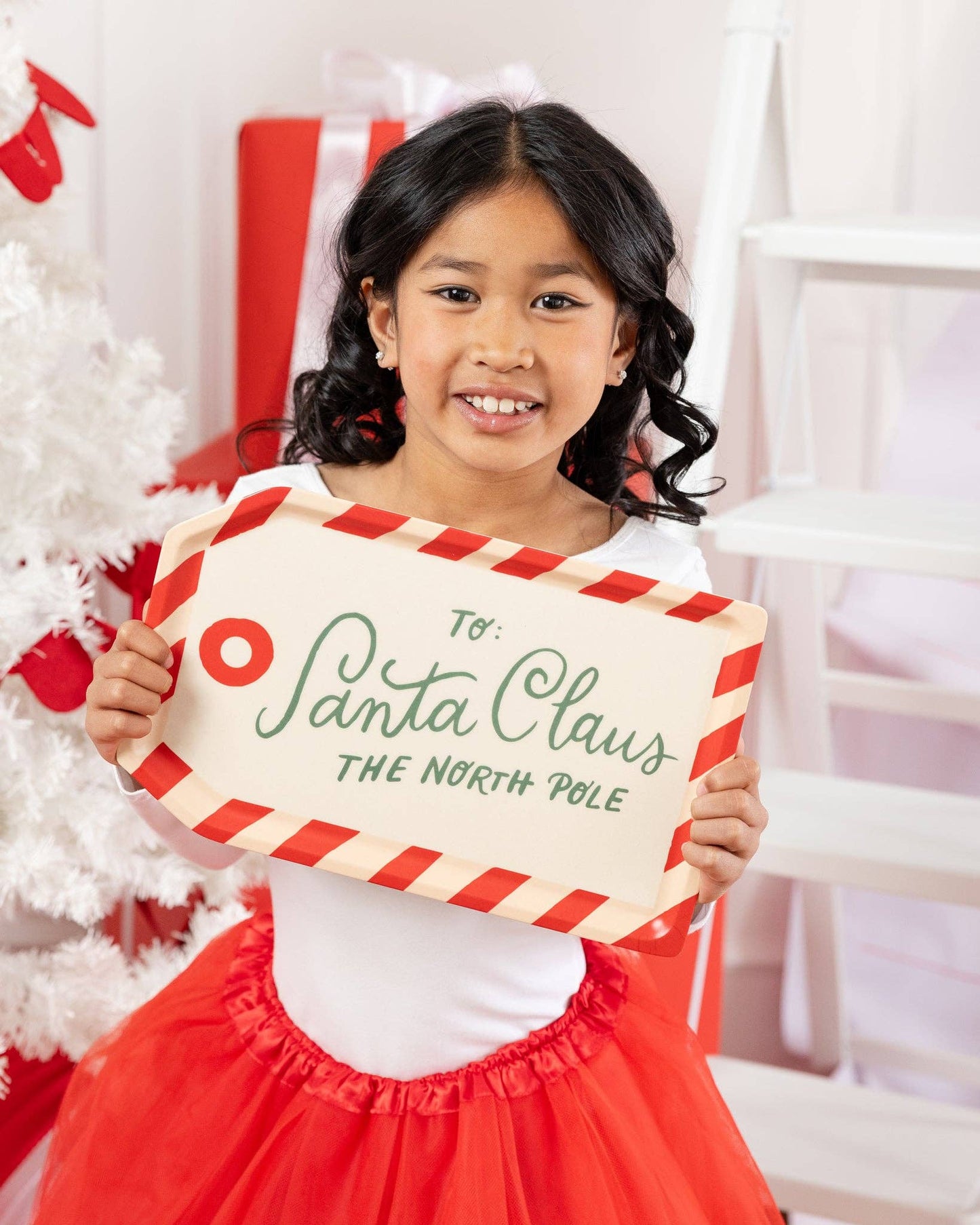 BEC1231 - To Santa Tag Bamboo Tray - Curated Home Decor