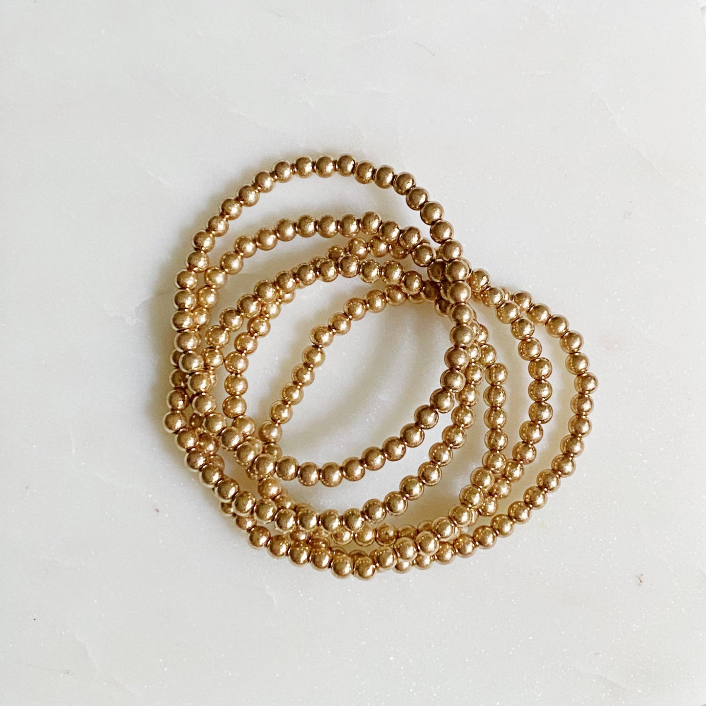 Golden Beads Bracelet Set - Curated Home Decor