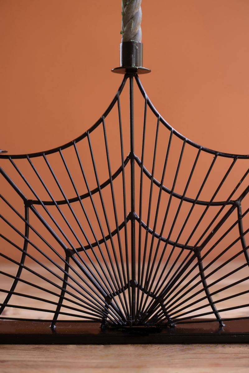 
                  
                    Wire Halloween Spider Web Candelabra - Curated Home Decor
                  
                