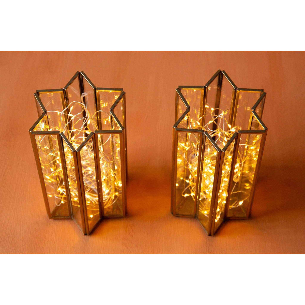 
                  
                    Gilded Gold Star of David Hurricane Candle Holder - Curated Home Decor
                  
                