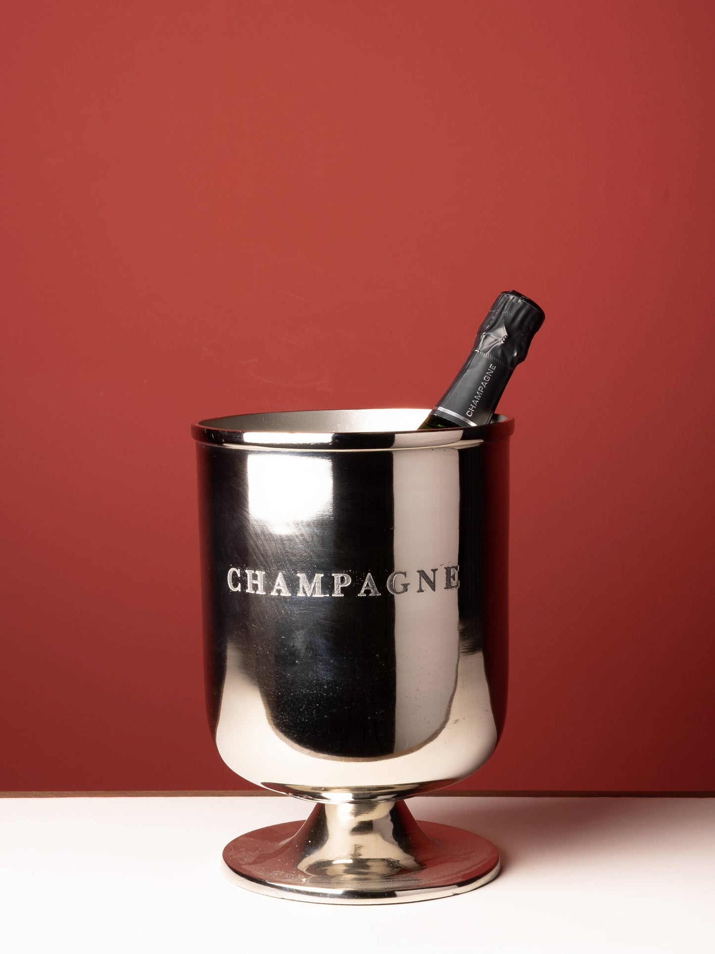 Champagne Bucket on Round Stand - Curated Home Decor