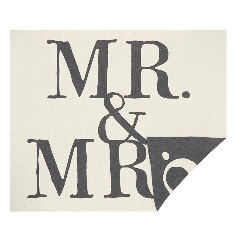 Face To Face Luxe Throw - Mr. & Mrs. Cozy Blanket Decor - Curated Home Decor