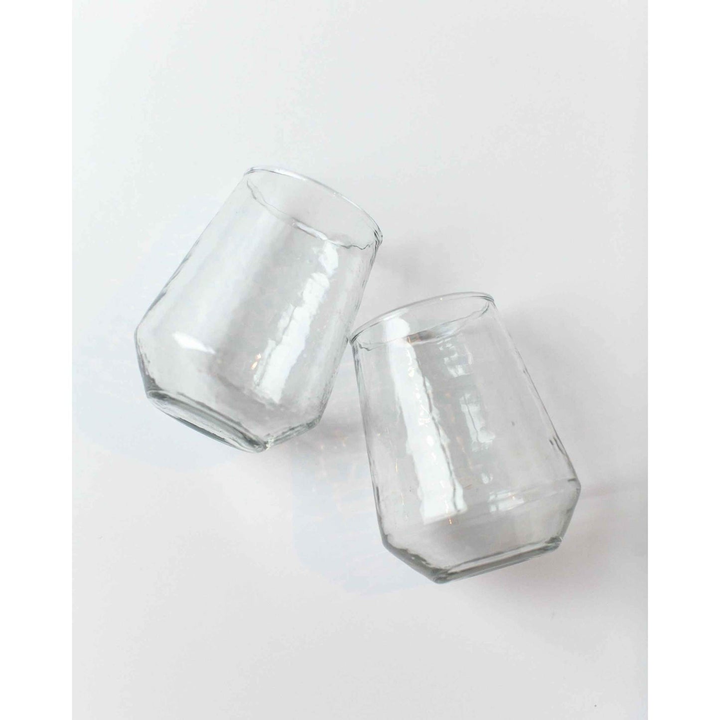 
                  
                    A pair of amber handblown hammered glass water tumblers. - Curated Home Decor
                  
                