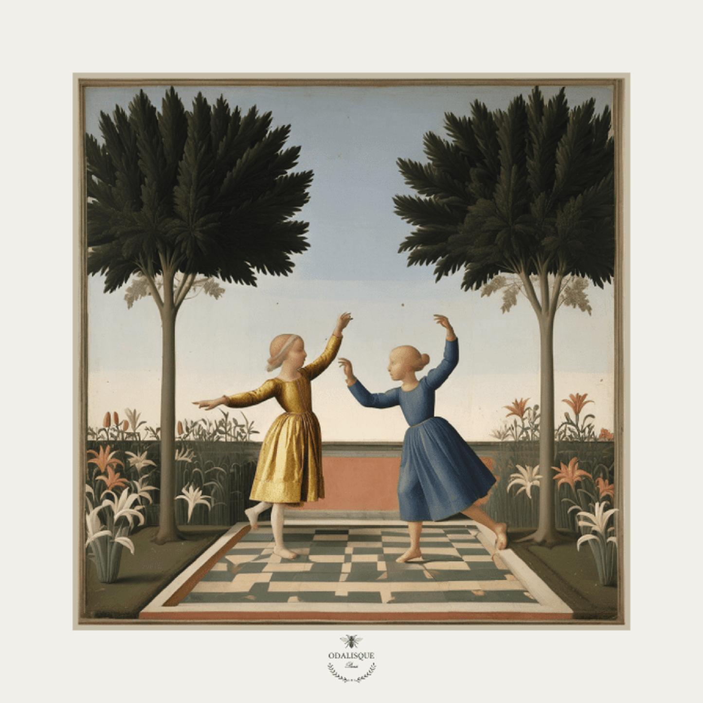 
                  
                    The Young Girls in the Garden Illustrtation - Curated Home Decor
                  
                
