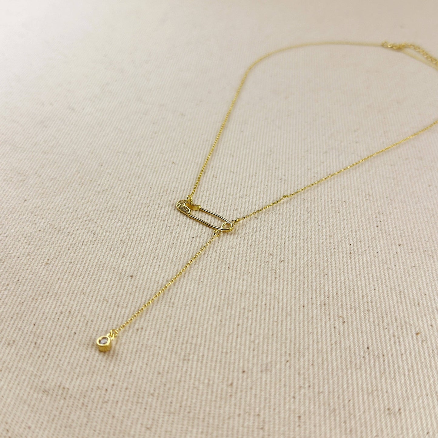 
                  
                    18k Gold Filled Safety Pin Necklace - Curated Home Decor
                  
                