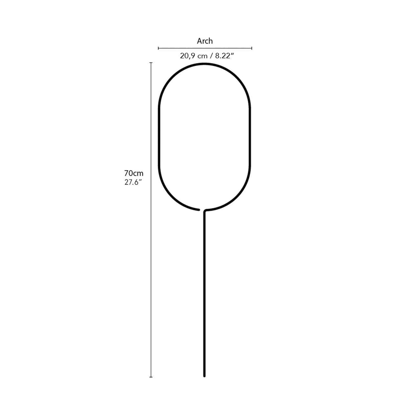 
                  
                    Gold Metal Plant Stake – Arch - Curated Home Decor
                  
                