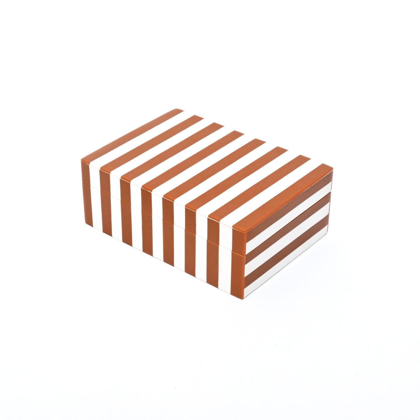 
                  
                    Brown Striped Resin Storage Box | MDF Decorative Organizer - Curated Home Decor
                  
                