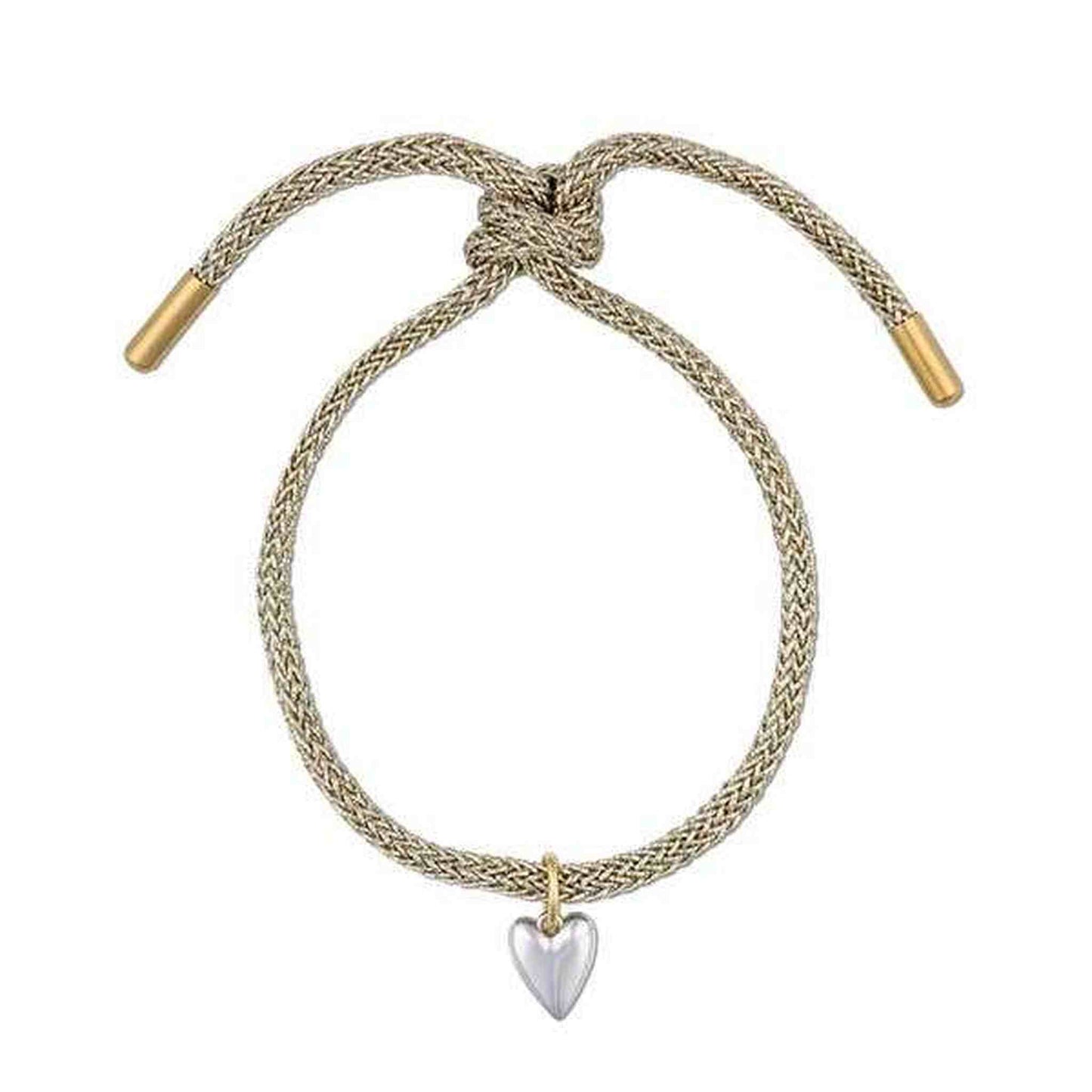 
                  
                    Gold Lurex Bracelet with Mini Heart: Pink - Curated Home Decor
                  
                