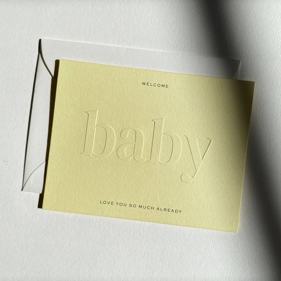 Baby No. 23: Butter / Single Card - Curated Home Decor