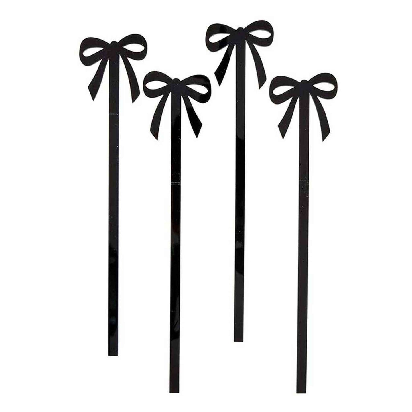
                  
                    Bow Stir Sticks - Set of 4 - Curated Home Decor
                  
                
