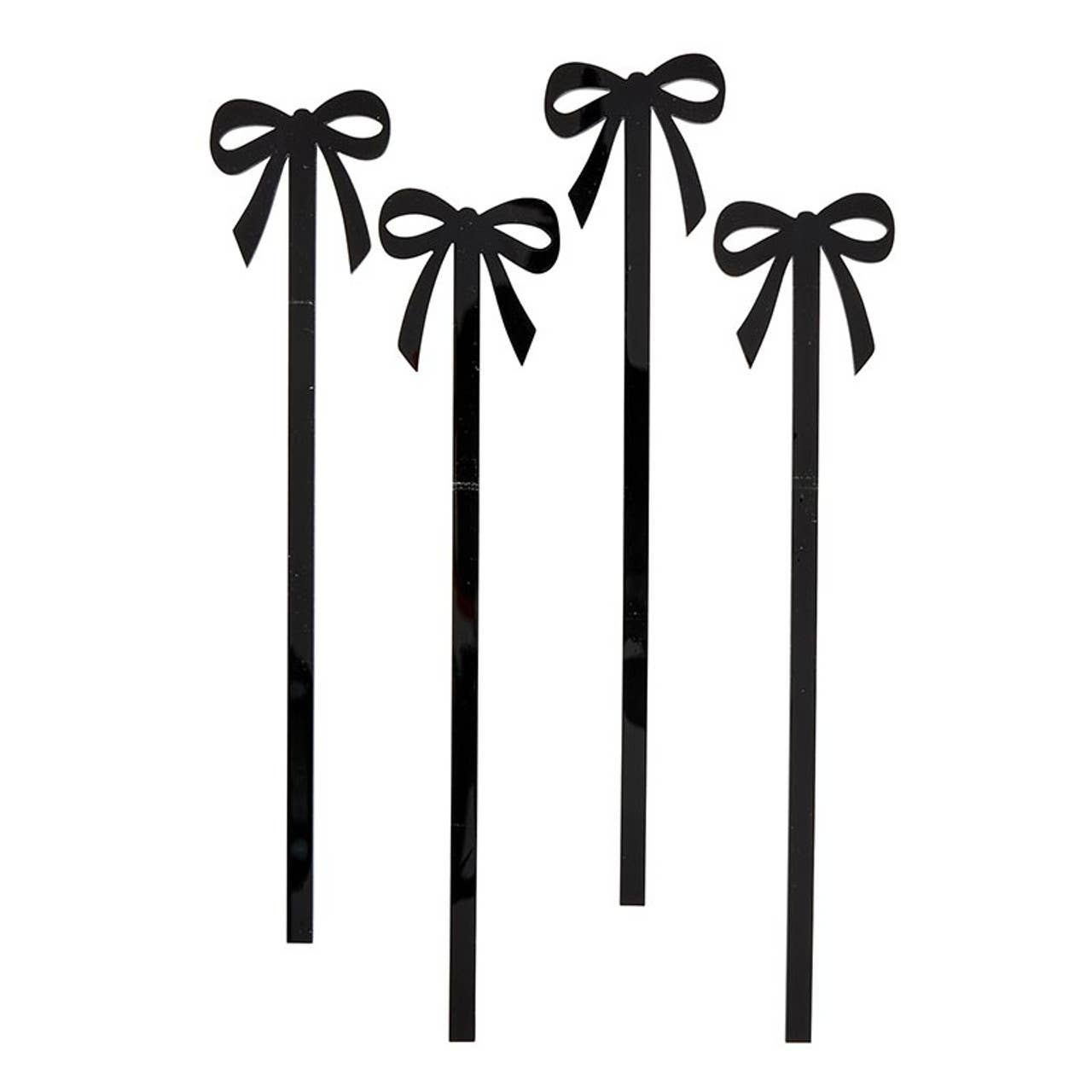 Bow Stir Sticks - Set of 4 - Curated Home Decor