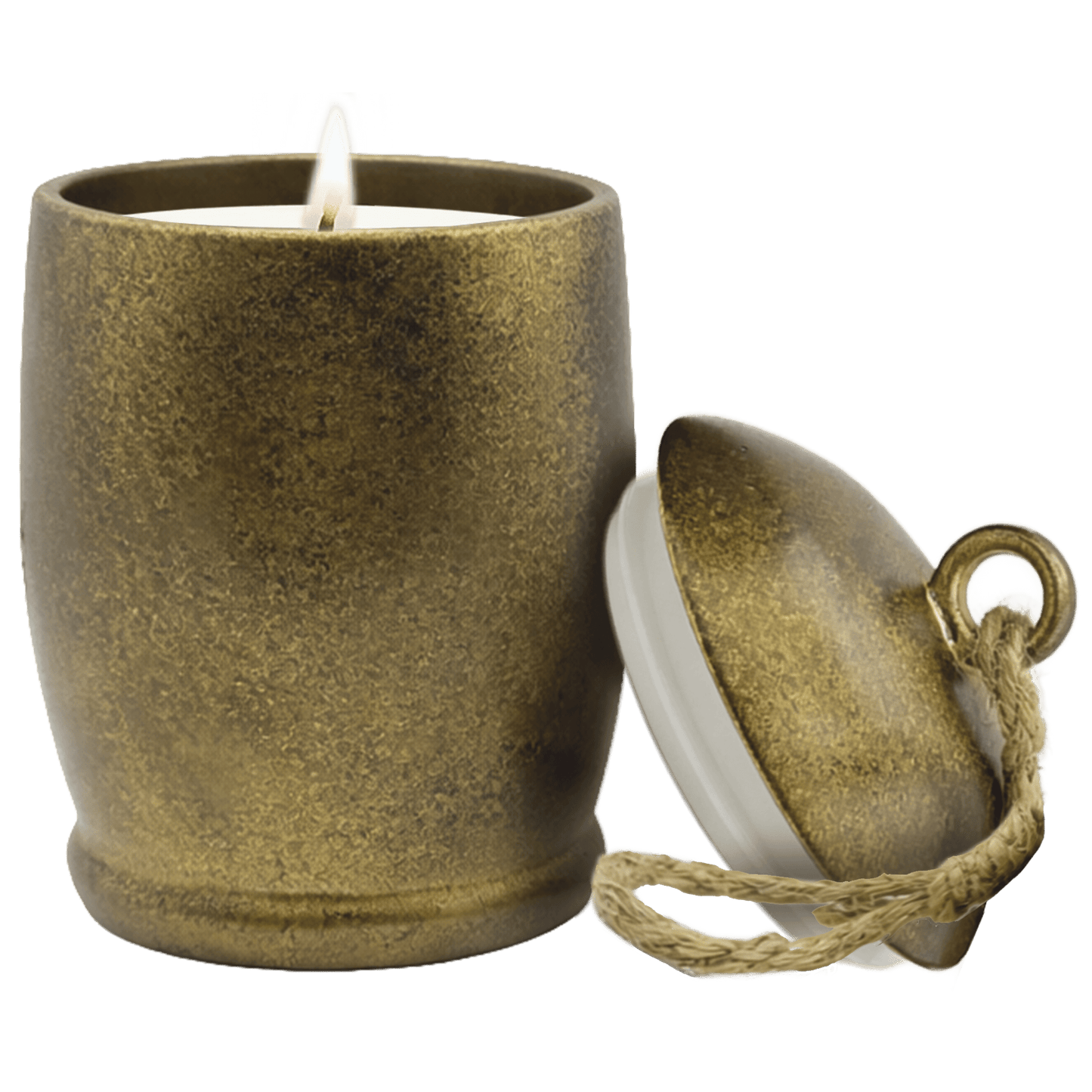 
                  
                    Holiday Soy Candle – 13.5 oz Antique Gold Bell Jar - Curated Home Decor
                  
                