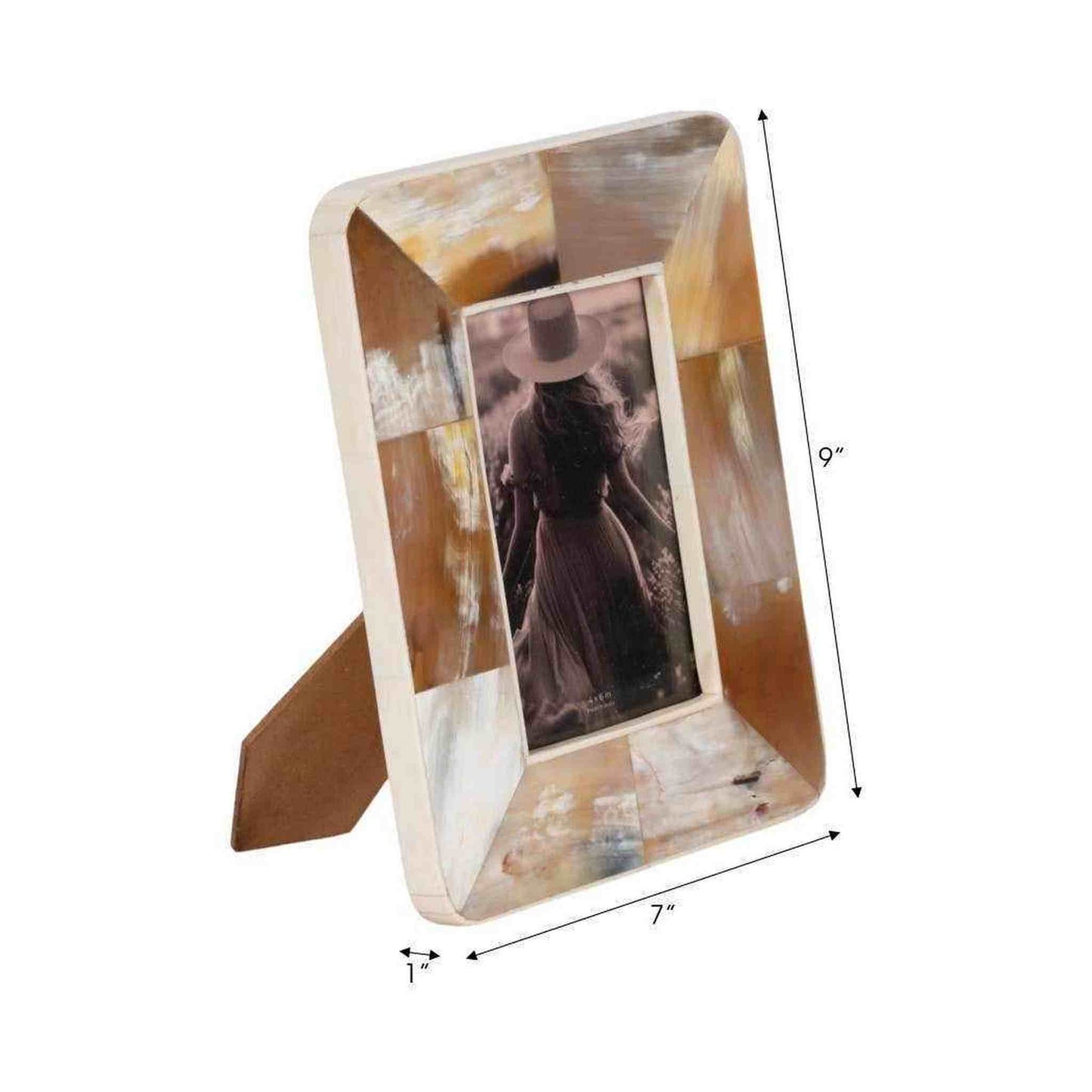 
                  
                    Tan Modern Wooden Curved Edge Horn Photo Frame 4x6 in. - Curated Home Decor
                  
                