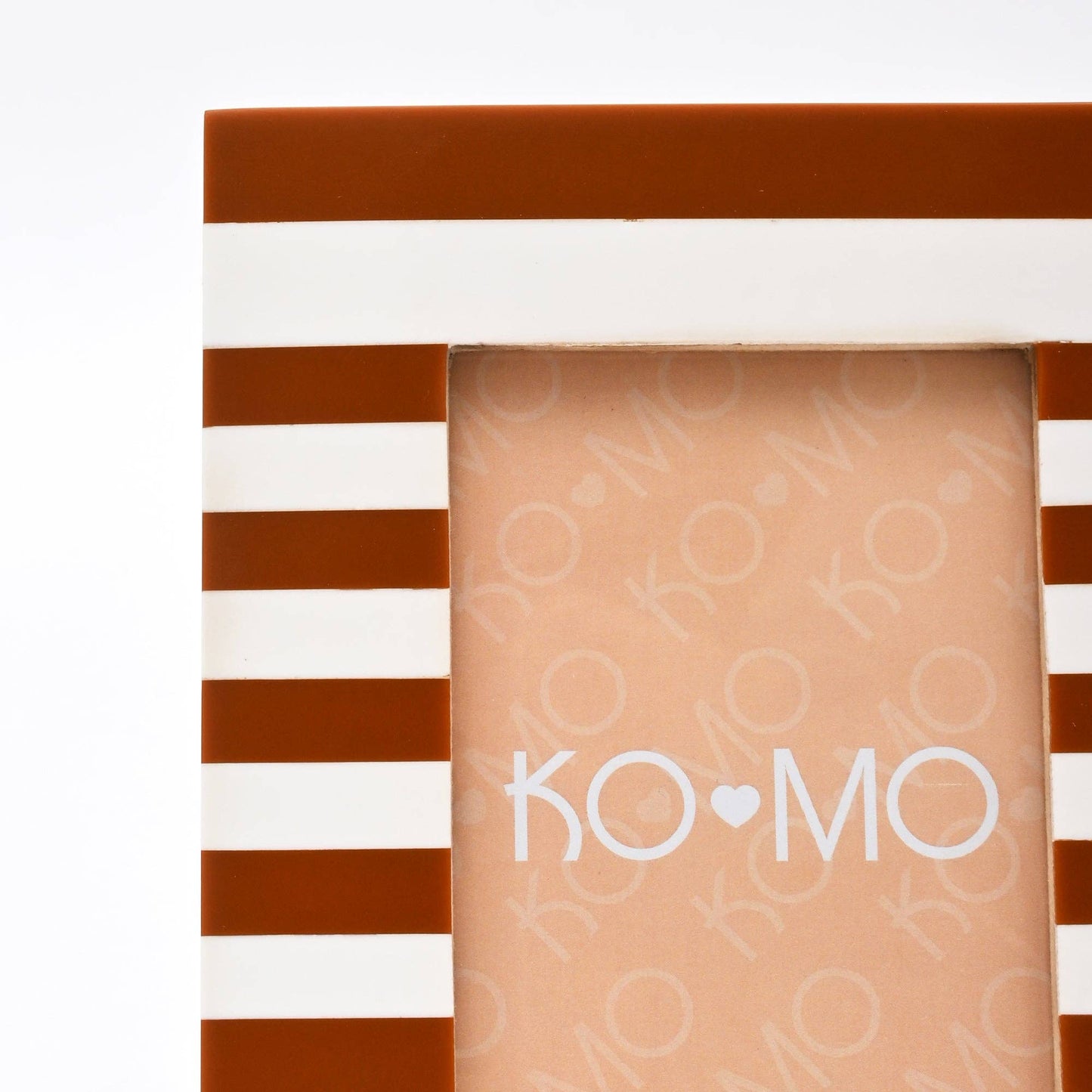 
                  
                    Brown Striped Resin Photo Frame | 4x6 Modern MDF Frame - Curated Home Decor
                  
                