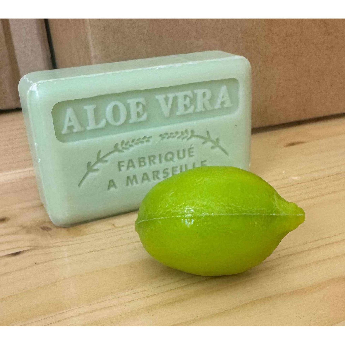 French Soap in Lime Shape - Eco - Friendly Marseille Cleanser - Curated Home Decor