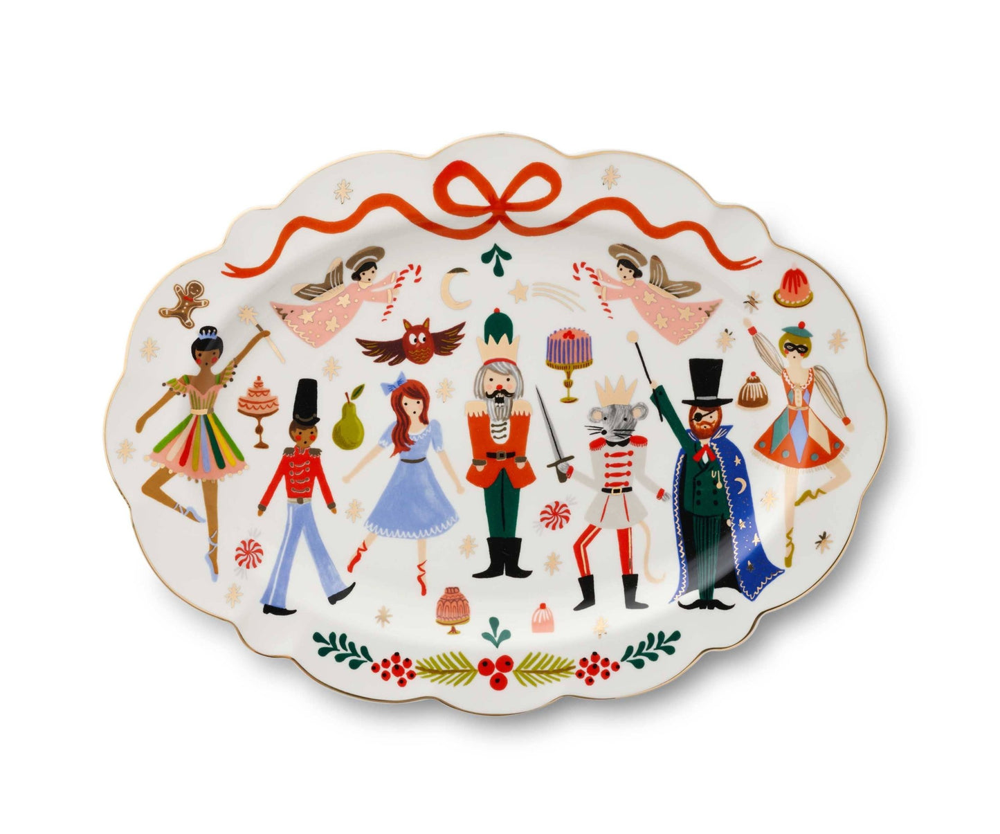Nutcracker Large Porcelain Serving Platter - Curated Home Decor