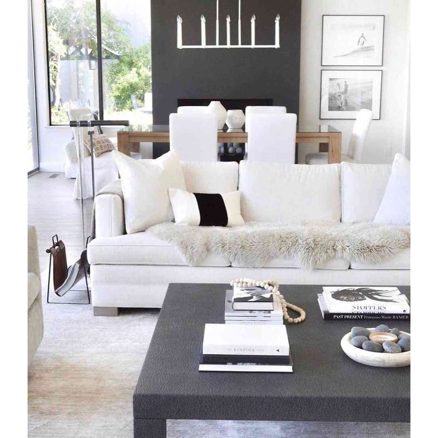 
                  
                    Black and White Pillow Cover 20x20 - Curated Home Decor
                  
                