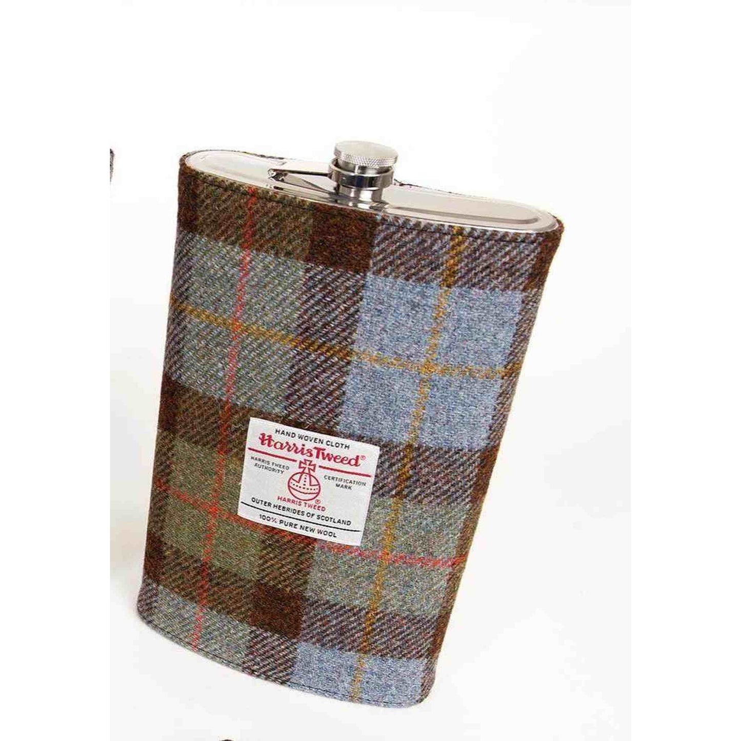 Novelty Gigantic Harris Tweed Hip Flask 64oz: McLeod Tartan - Curated Home Decor
