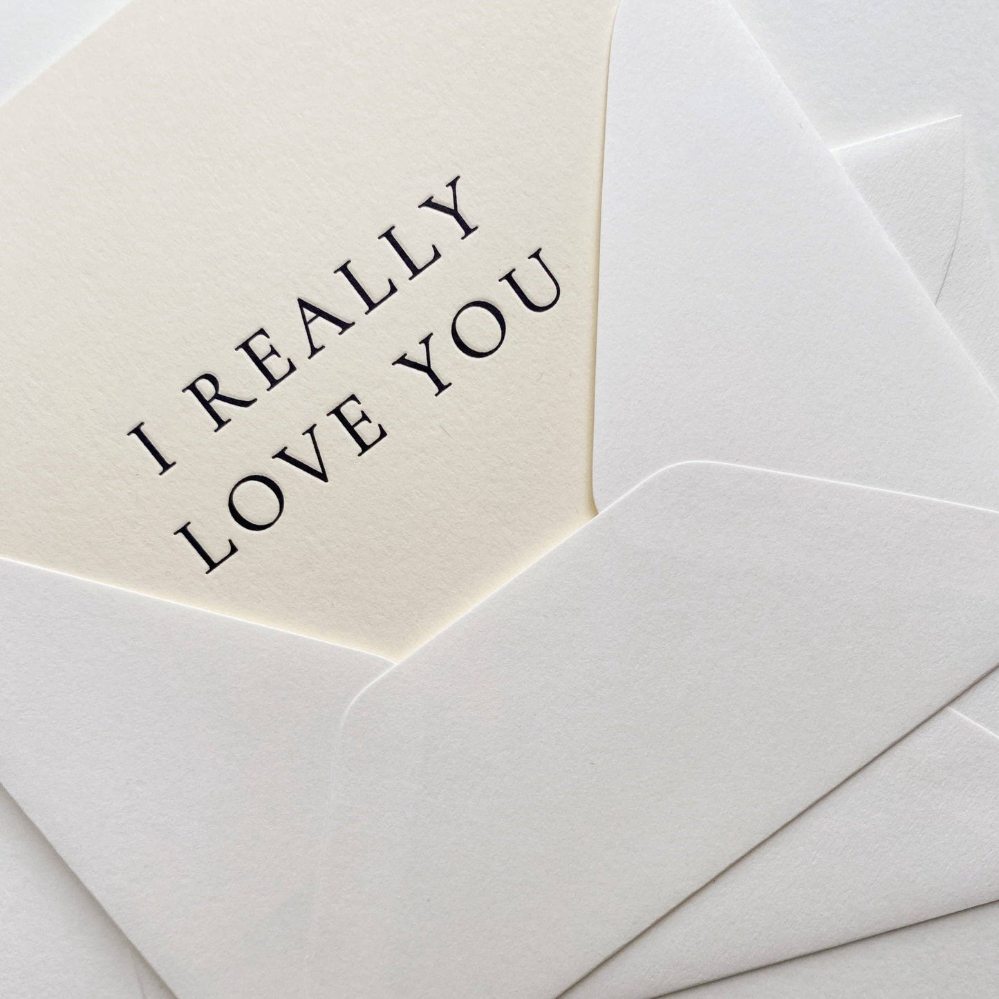 I Really Love You No. 20: Creme / Single Card - Curated Home Decor