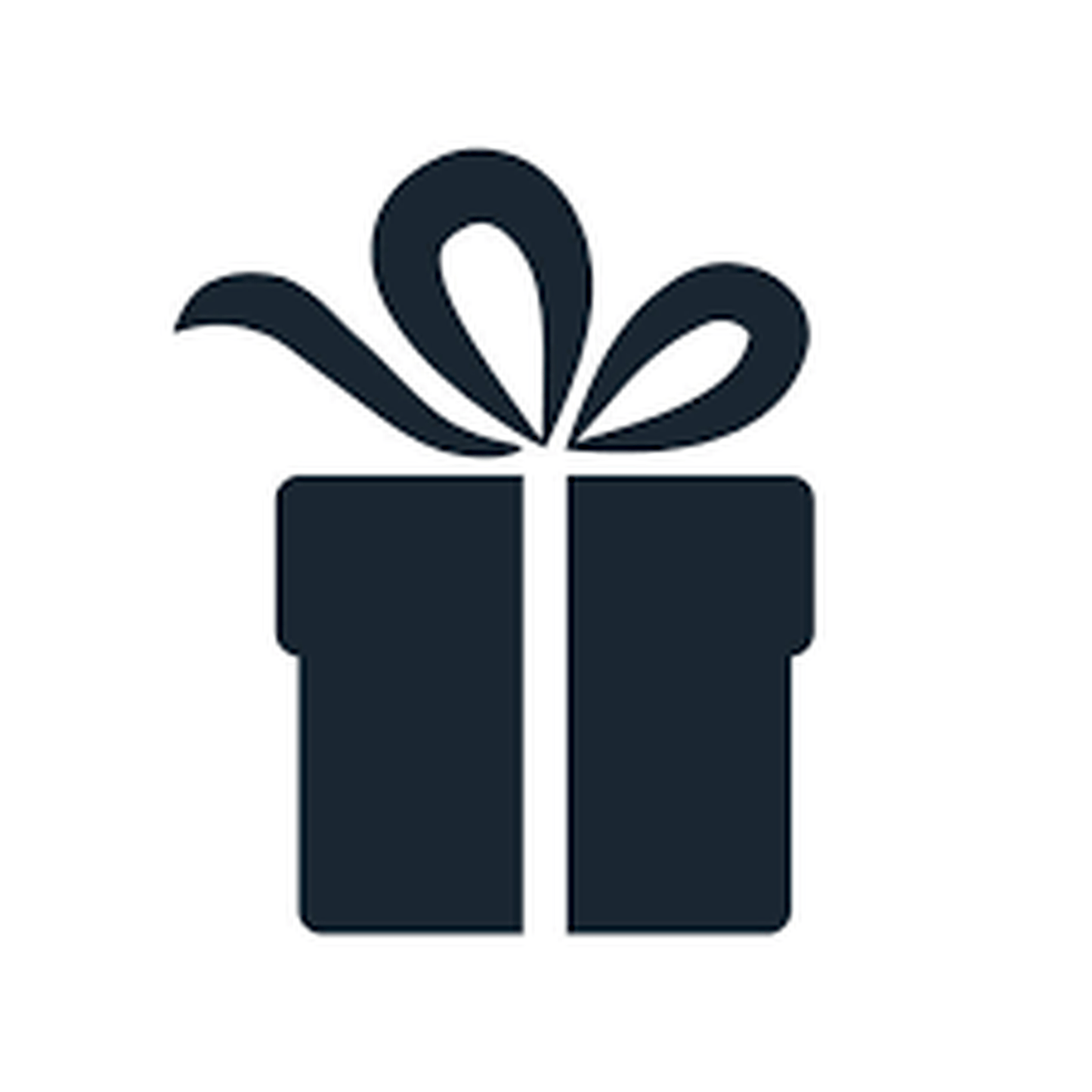 Gift wrap icon showing a gift box with ribbon and bow