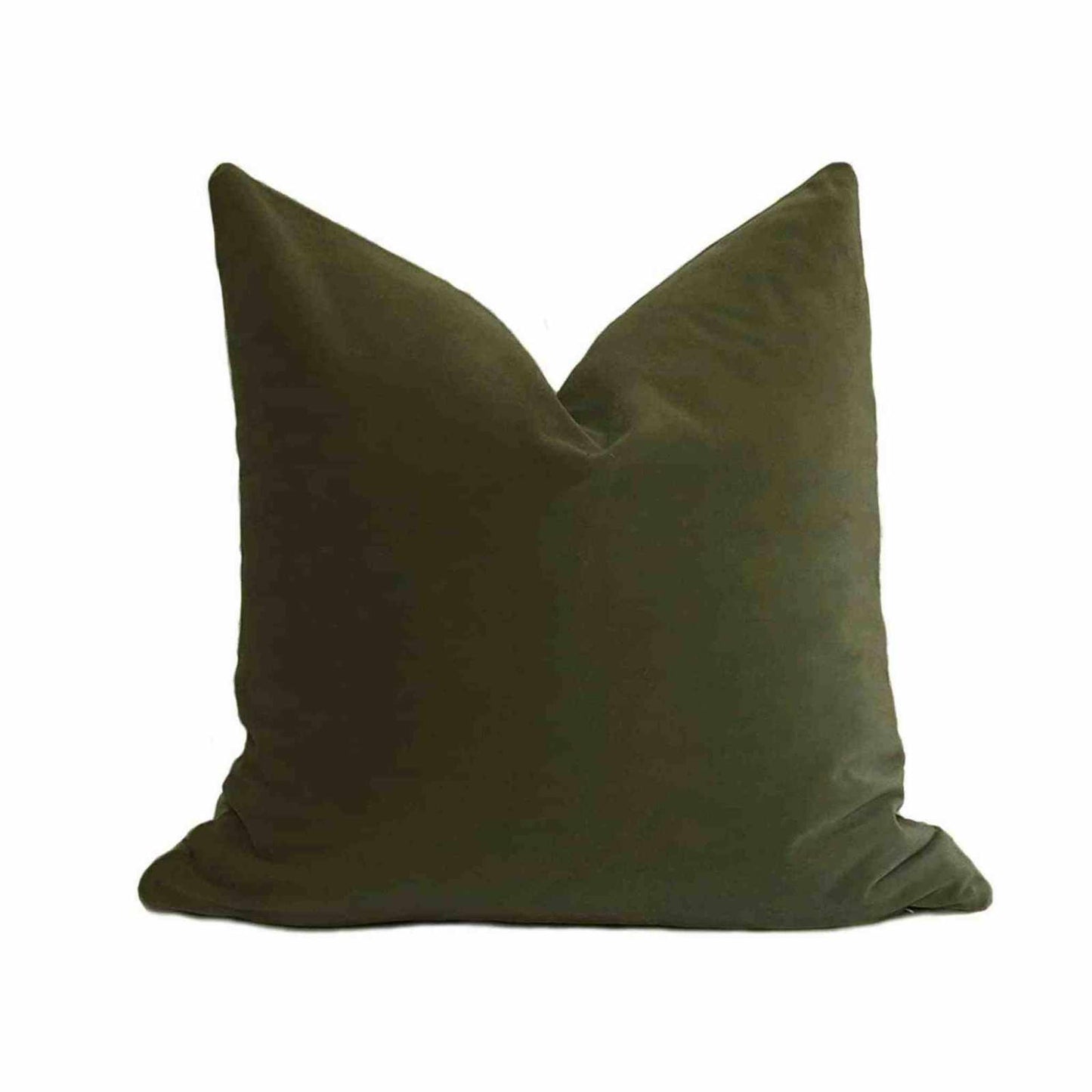 Willa Skye Home - Plush Velvet Pillow Cover - Olive: 20x20 - Curated Home Decor