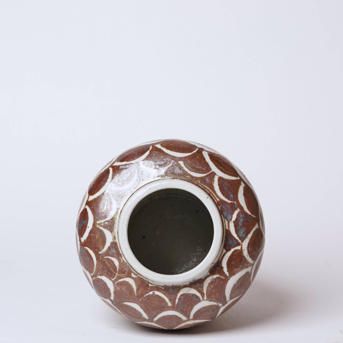 
                  
                    Rustic Copper Glazed Dragon Scale Porcelain Pot - Curated Home Decor
                  
                