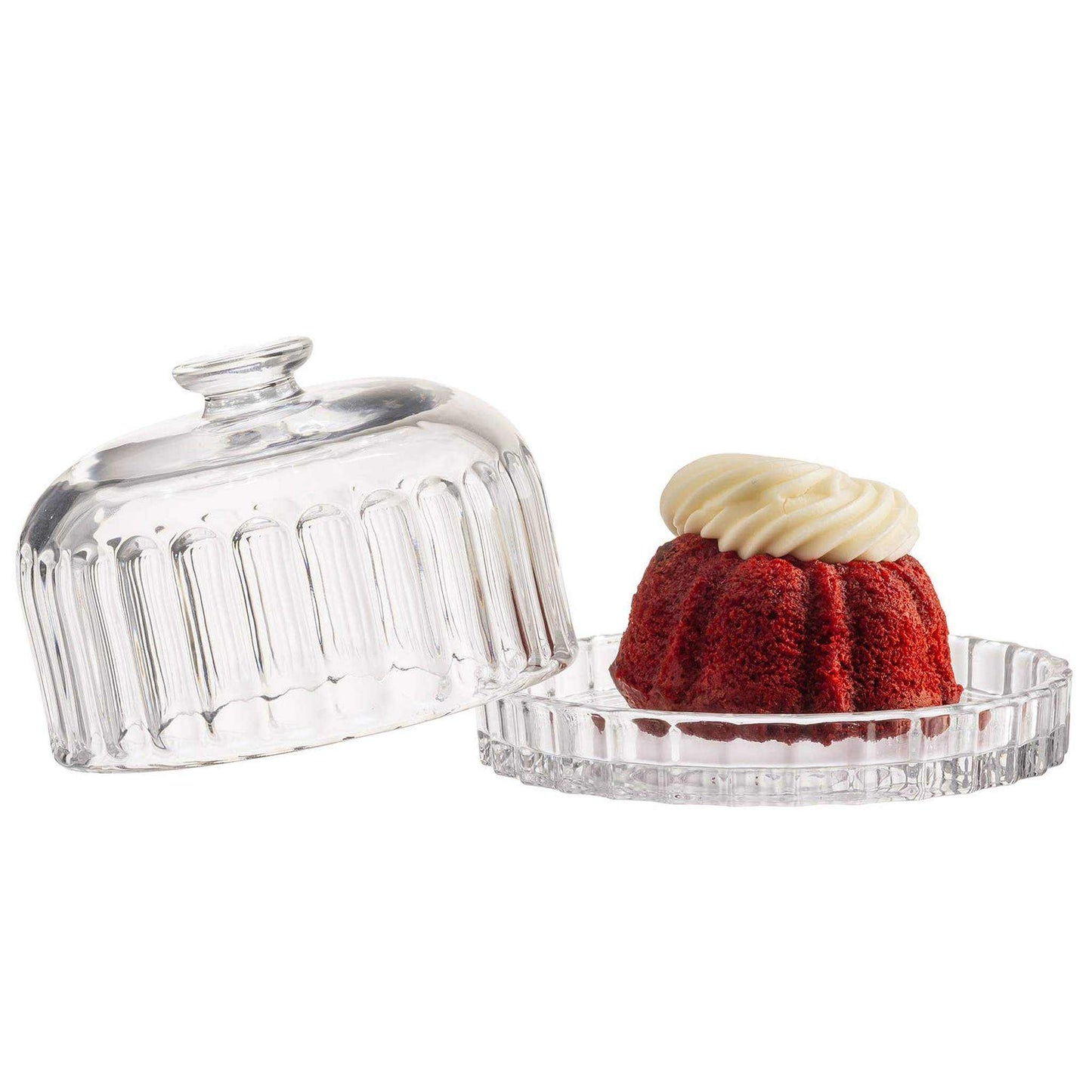 
                  
                    Glass Dessert Dish with Lid - Curated Home Decor
                  
                