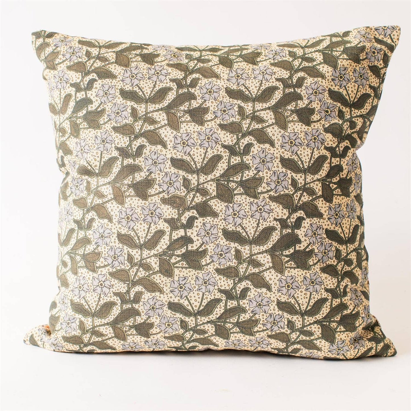 Peach floral reversible decorative throw pillow, 18-inch square — Curated Home Decor