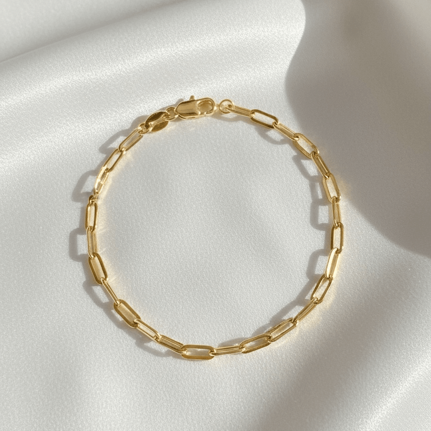 
                  
                    18k Gold Filled Short Link Paperclip Bracelet: 6 inches with extender - Curated Home Decor
                  
                