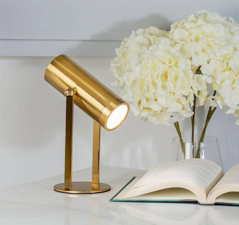 
                  
                    Gold pivot spotlight LED lamp, 10 inch, photo 5
                  
                