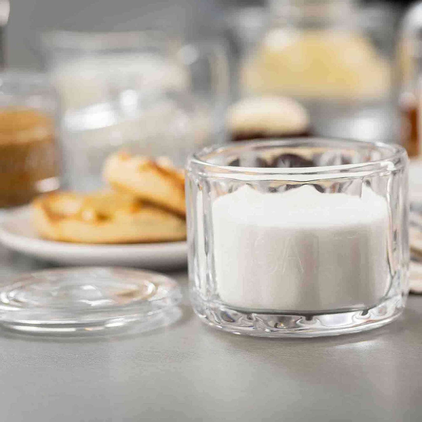 
                  
                    Glass Salt Cellar with Lid - Curated Home Decor
                  
                