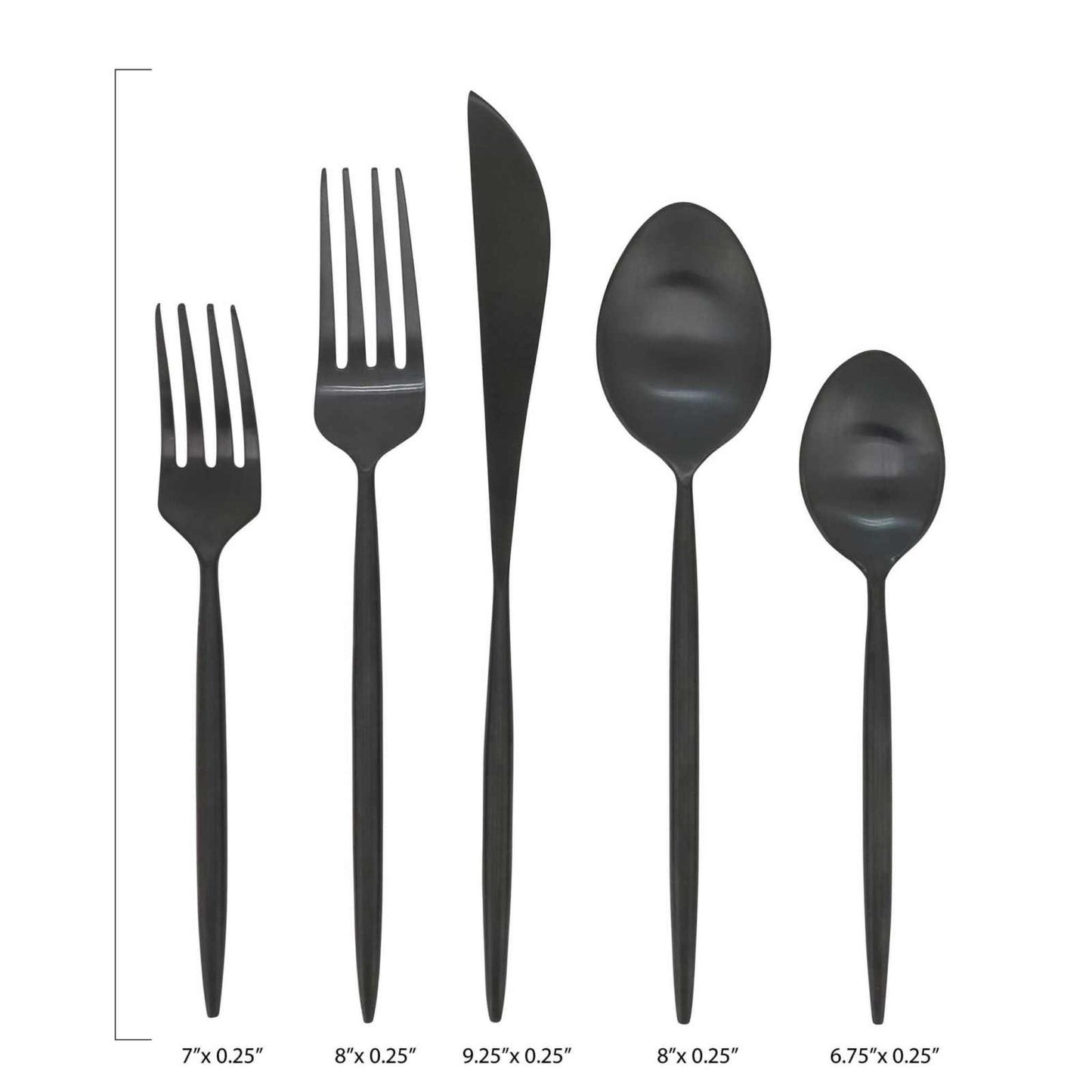
                  
                    Stainless Steel Flatware: Black - Curated Home Decor
                  
                