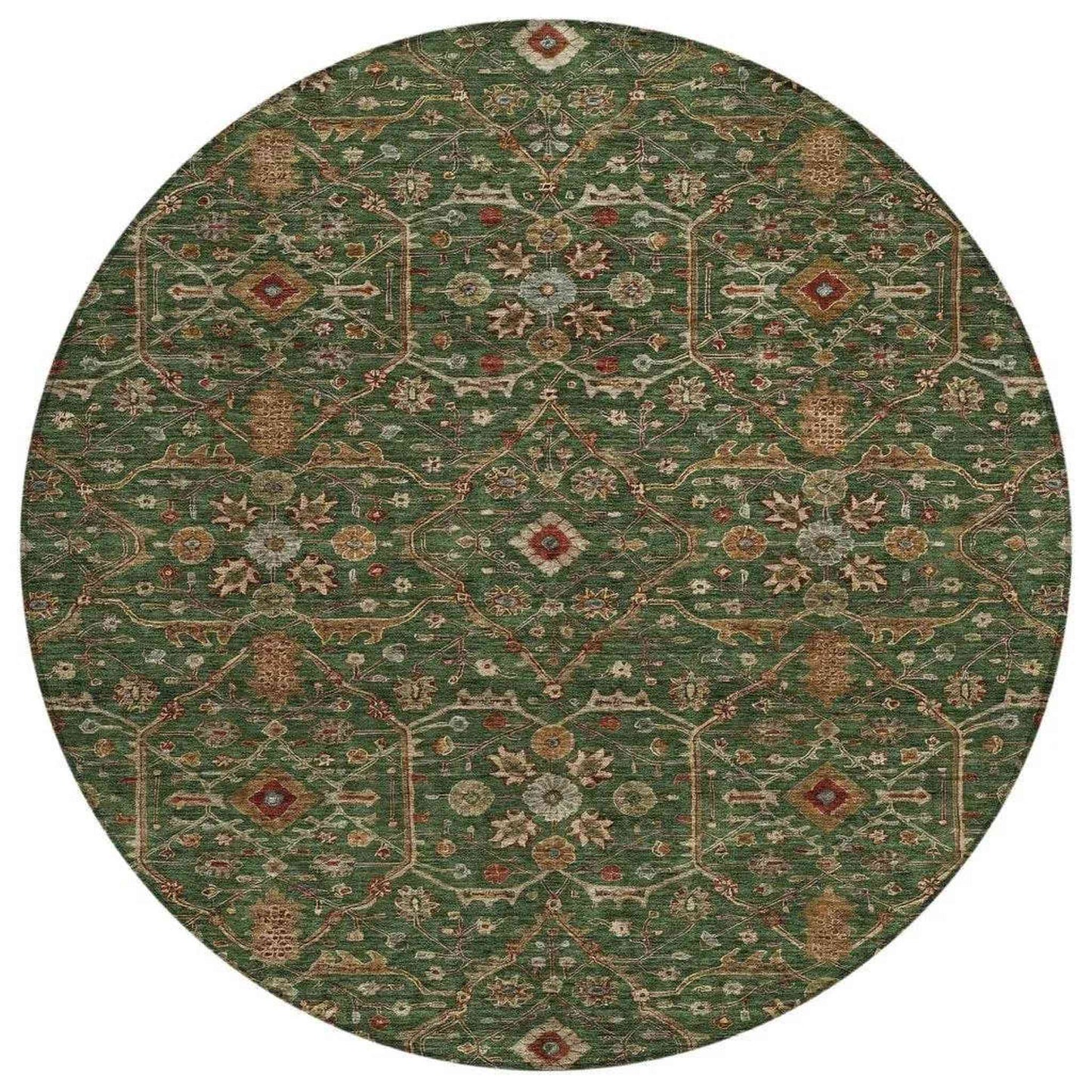 
                  
                    Emerald Medallion Washable Indoor - Outdoor Rug - Curated Home Decor
                  
                