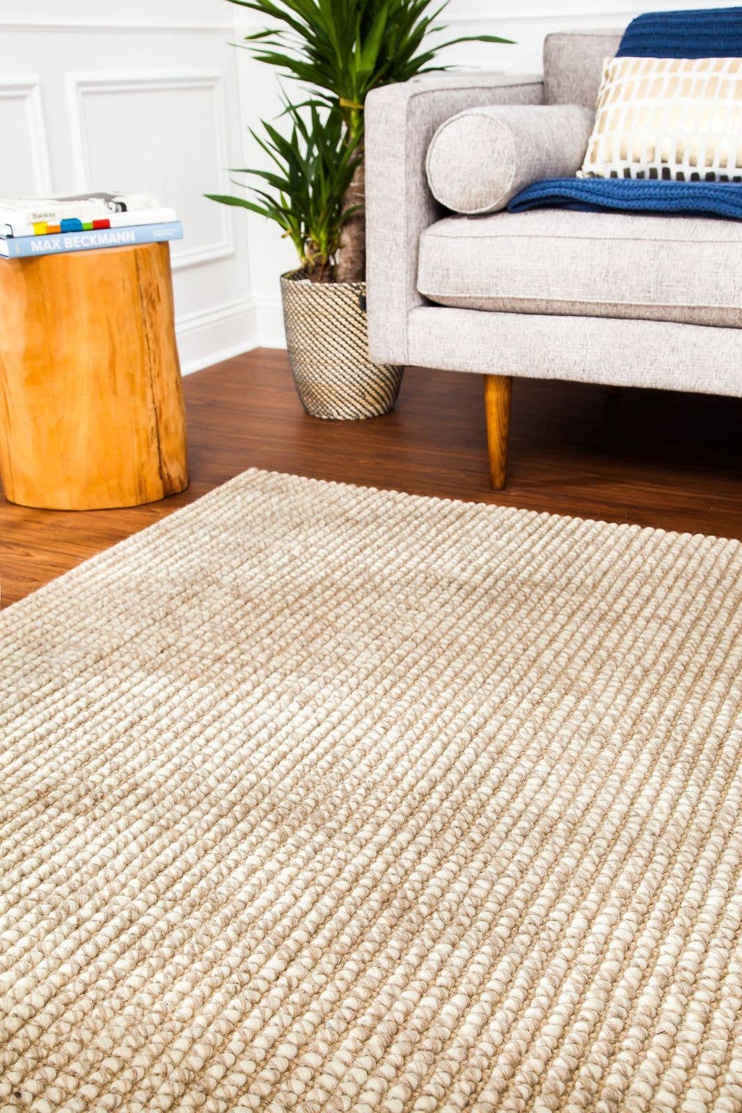 Zatar Wool & Jute Rug: 2"6" x 8" - Curated Home Decor