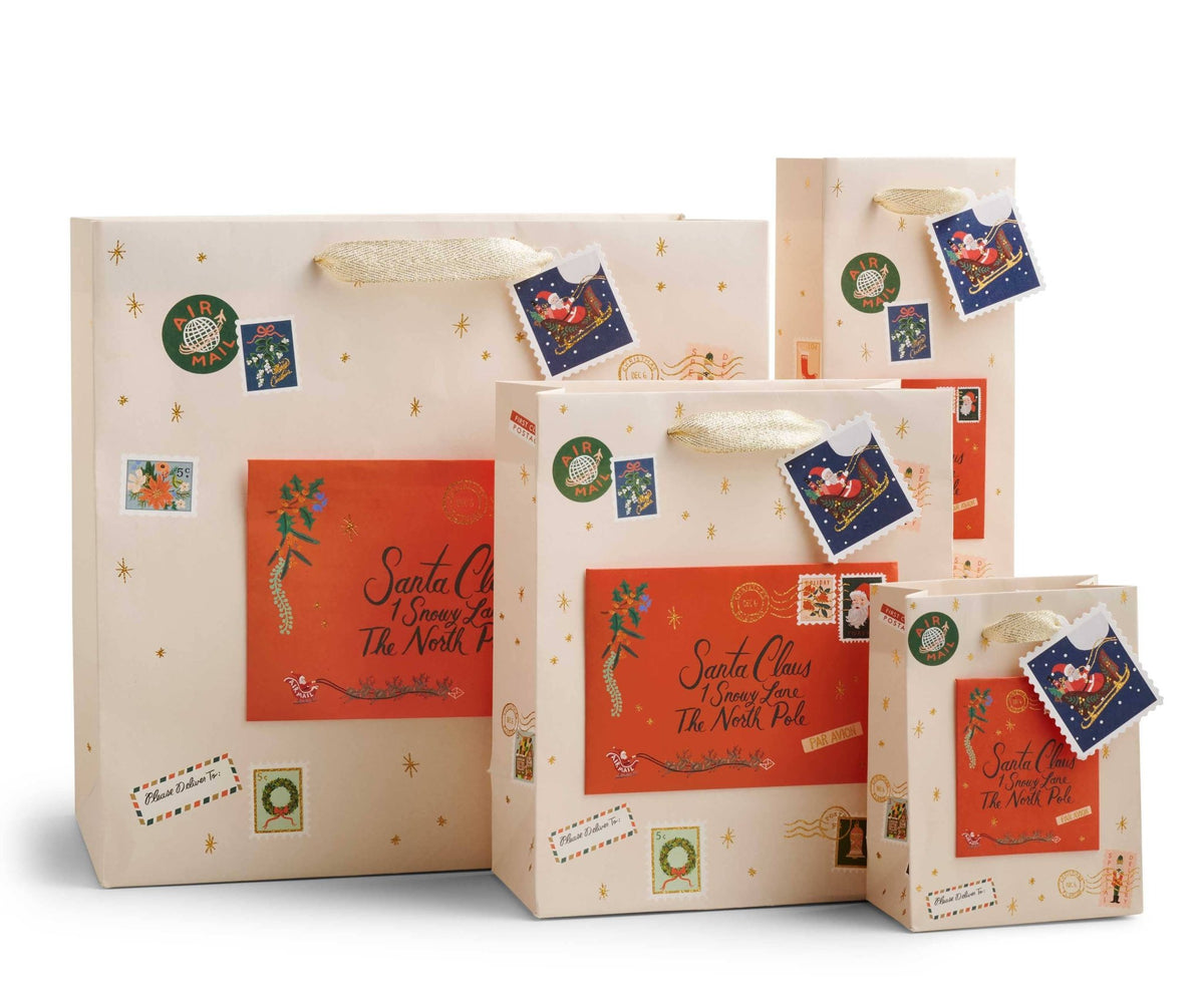 Letters to Santa Gift Bag, Medium - Curated Home Decor