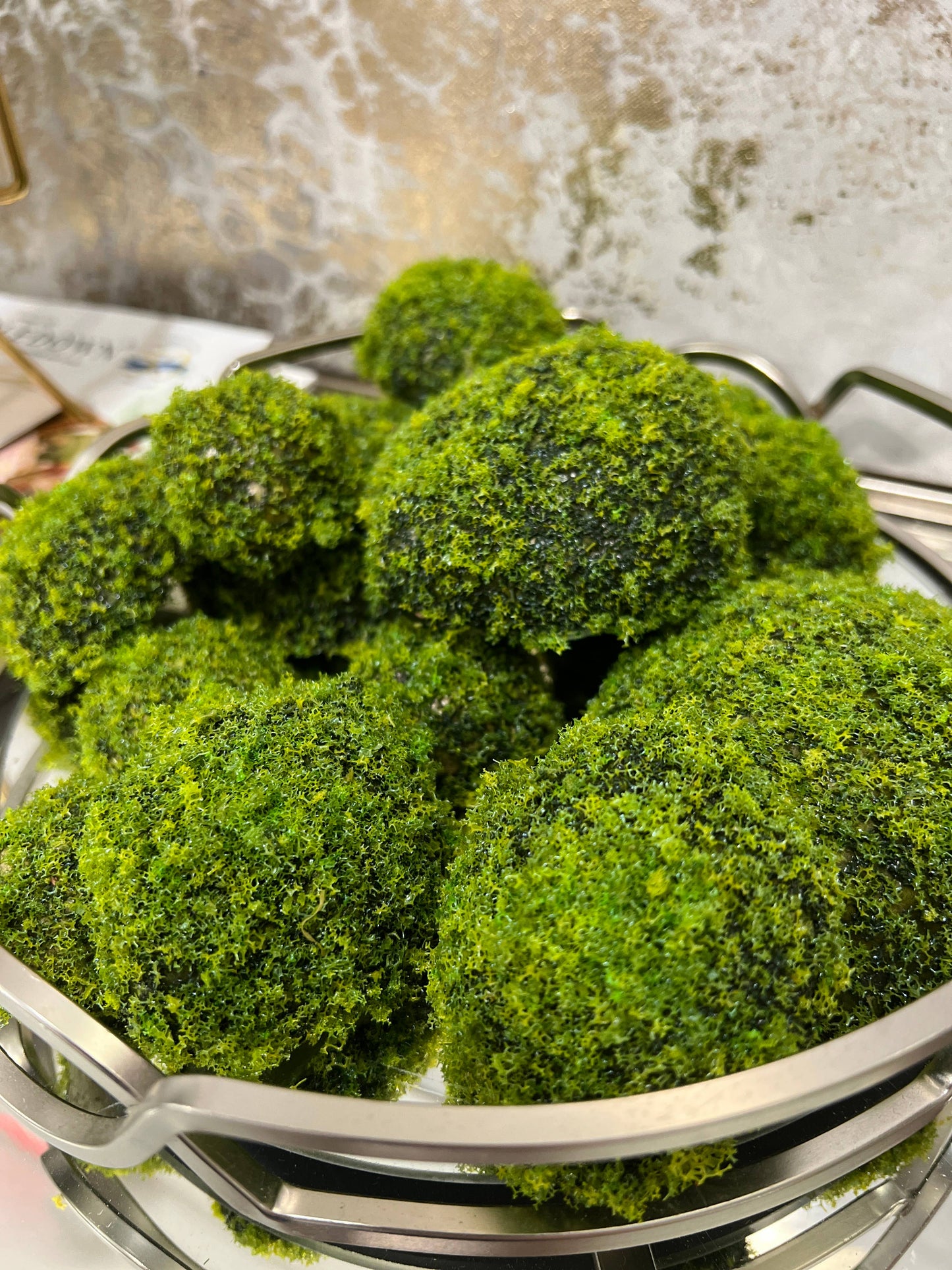 Pack of 12pc- Lifelike Mixed Sizes Artificial Moss Rocks