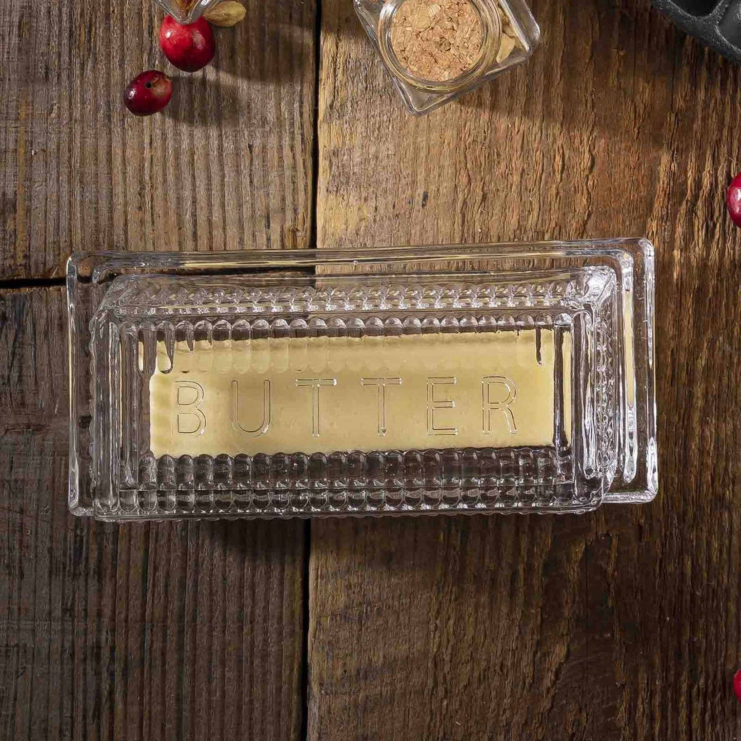 
                  
                    Embossed Butter Dish - Curated Home Decor
                  
                