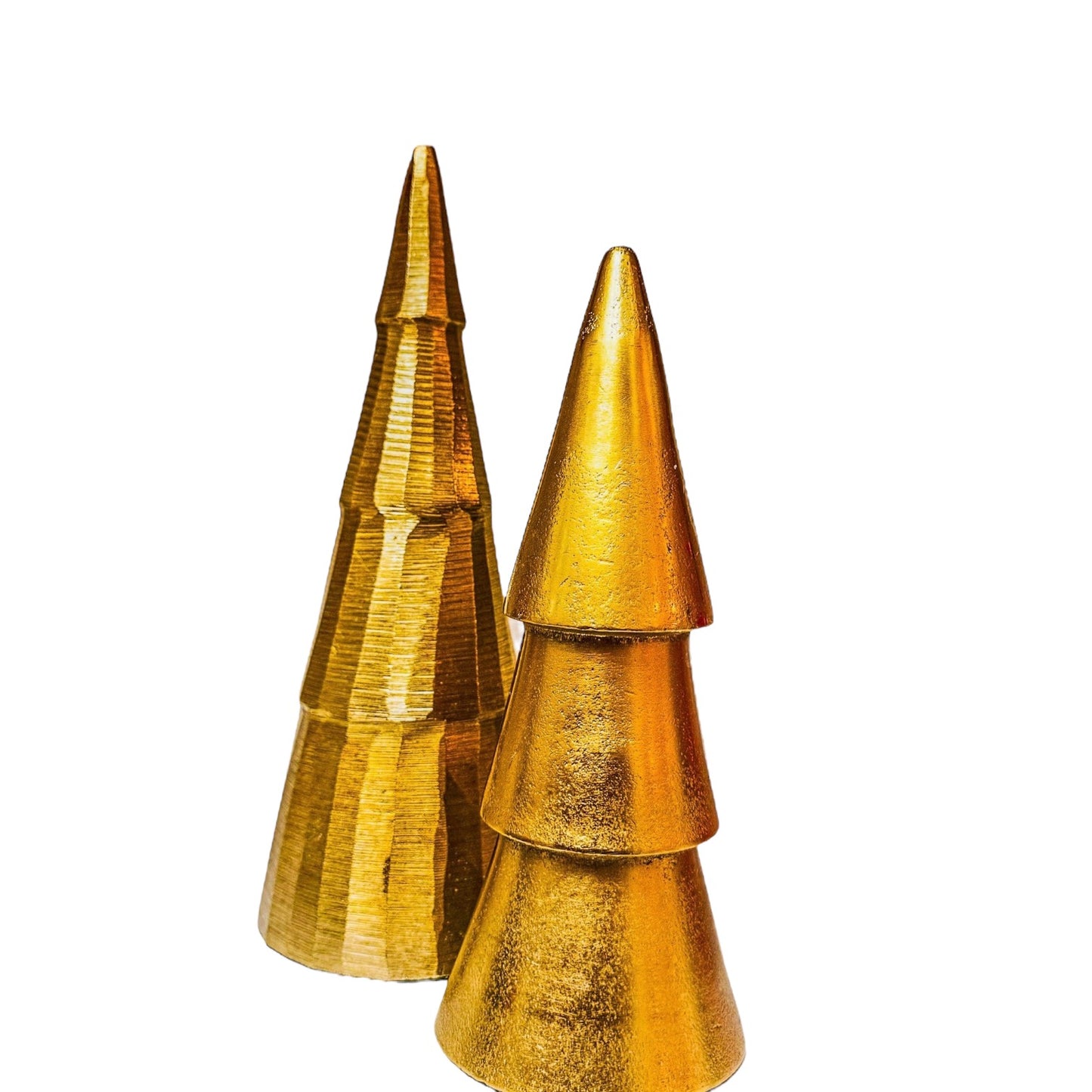 Brass Holiday Set of 2 Trees - Curated Home Decor