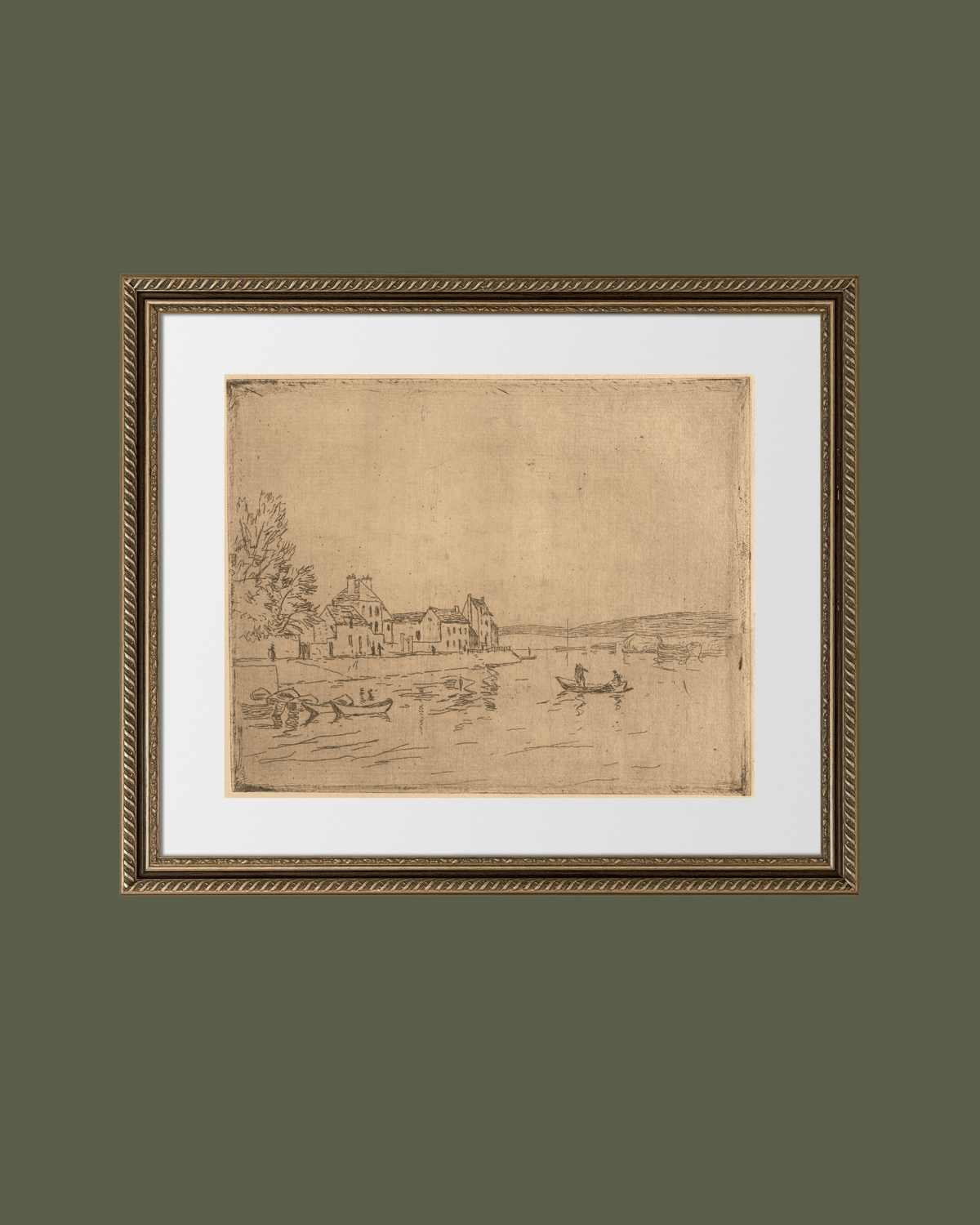 
                  
                    On the Banks of the Loing Antique Art Print: 5x7 - Curated Home Decor
                  
                