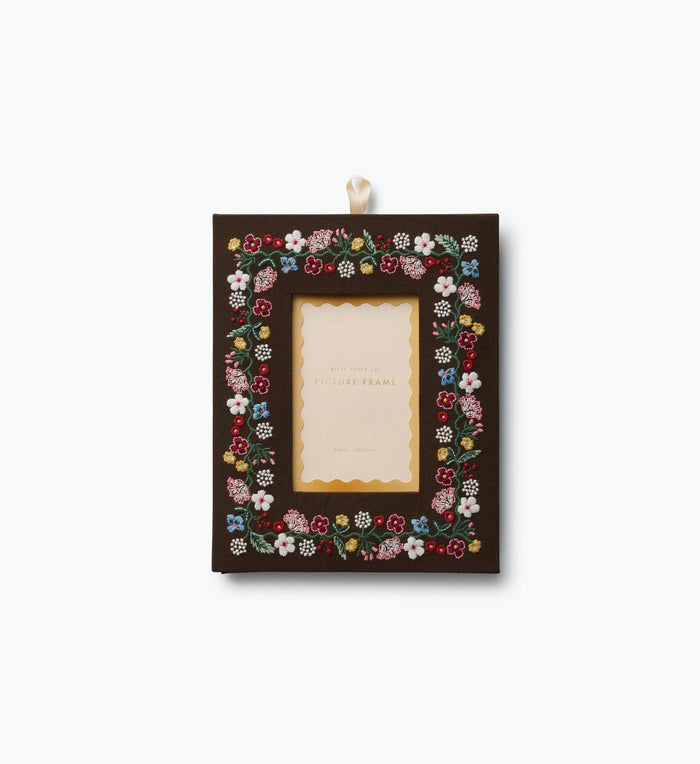 Portico Embroidered Picture Frame | PREORDER